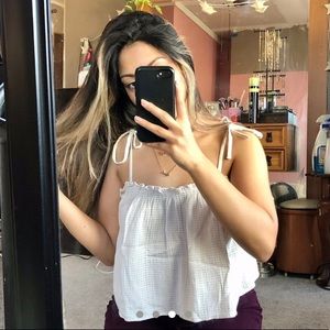 SRING CAMI WITH GIRLY TIE STRAPS